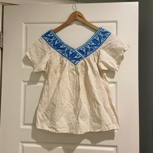 Mexican embroidered top